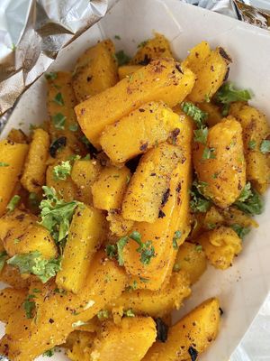 Cajun Butternut Squash Fries. Better than Sweet Potato Fries!  at Vegan Time Cafe in Stone Mountain