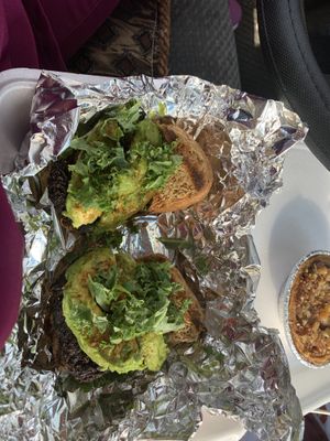 Sliders w/ avocado  at Vegan Time Cafe in Stone Mountain
