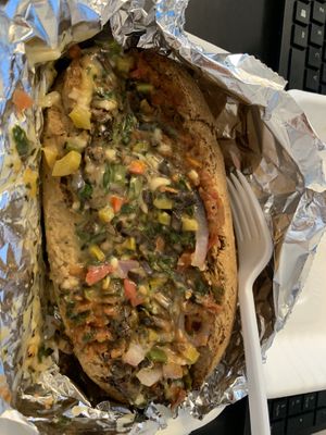 Alkaline patty sun  at Vegan Time Cafe in Stone Mountain