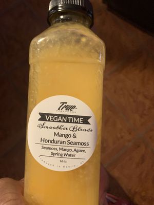 Mango smoothie  at Vegan Time Cafe in Stone Mountain