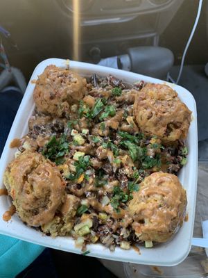 Alkaline jerk bowl   at Vegan Time Cafe in Stone Mountain