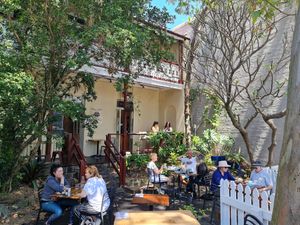 Outdoor tables at Casual Mondays in Balmain