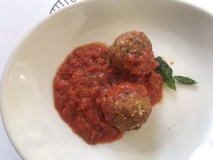 Grandma’s soy&veg balls  at Nativa in Rome