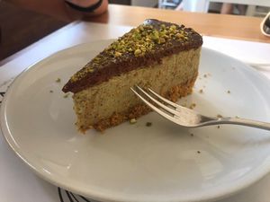 Pistache cheesecake at Nativa in Rome