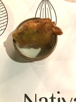 Fried zucchini flower  at Nativa in Rome