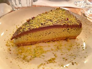 Pistachio “cheese”cake with chocolate ganache  at Nativa in Rome