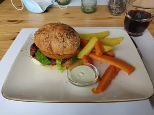 Burger with Fries at Nativa in Rome