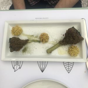 Artichokes with truffle potatoes  at Nativa in Rome