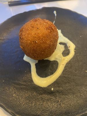 Carbonara arancino    at Nativa in Rome