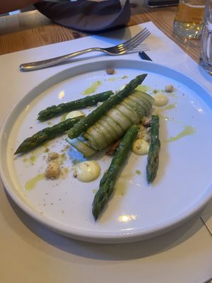 Marinated asparagus carpaccio  at Nativa in Rome