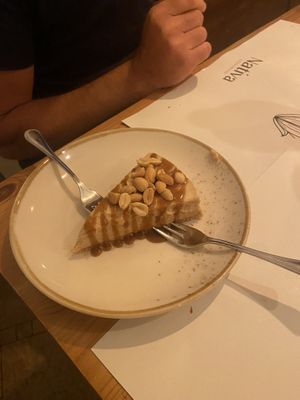 Peanut butter and salted caramel cheesecake  at Nativa in Rome