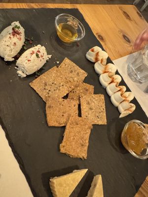 Assorted cheeses  at Nativa in Rome