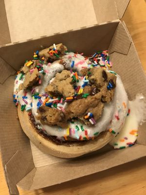 Woooow and it’s warm even tho I got it delivered !  at Cinnaholic in Cypress