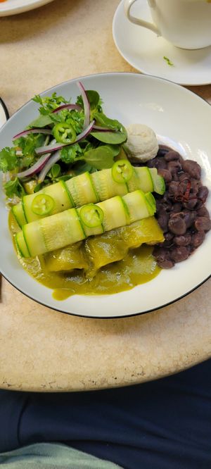 Enchiladas Verdes at La Cabra Iluminada in San Miguel De Allende