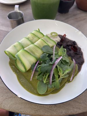 Enchiladas verdes   at La Cabra Iluminada in San Miguel De Allende