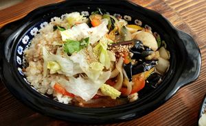 Eggplant rice bowl at Nokum Space - 공간 녹음  in Seoul