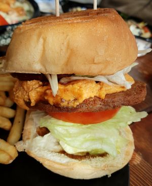 bulgogi burger - close-up at Nokum Space - 공간 녹음  in Seoul