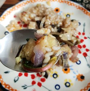 eggplant rice bowl - close-up at Nokum Space - 공간 녹음  in Seoul