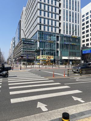 Fourth floor of the building with the yellow sign!  at Nokum Space - 공간 녹음  in Seoul