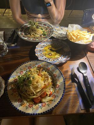 Top: creamy mushroom. Bottom: aglio olio    at Nokum Space - 공간 녹음  in Seoul