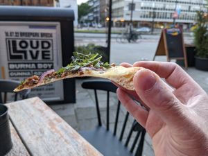Wafer thin crust! at Vegan Pizza Bar in Rotterdam
