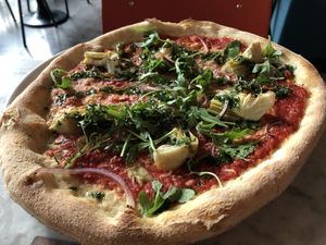 Arti Joking Me  at Vegan Pizza Bar in Rotterdam