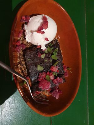 Brownie at Vegan Pizza Bar in Rotterdam