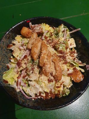 Caesar salad at Vegan Pizza Bar in Rotterdam