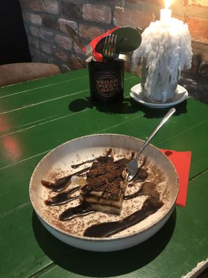 Tiramisu (I used a deal from NeoTaste and got it for free but they also offer their own deals when booking a table on the website)☕️🍫  at Vegan Pizza Bar in Rotterdam