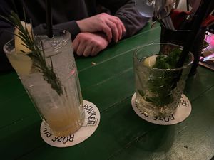 Madame gin & ginger (very spicy) and Spring break (a bit too sweet)  at Vegan Pizza Bar in Rotterdam