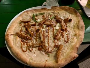 K-pizza: decent, but lacked veggies which made the flavours and textures too simple at Vegan Pizza Bar in Rotterdam