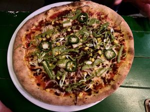 Pizza mexicana: very good  at Vegan Pizza Bar in Rotterdam