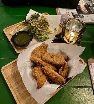 Pump up the gem & pre-tendies with dip😋😍  at Vegan Pizza Bar in Rotterdam