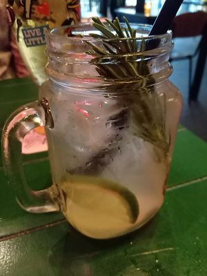 Smoked lime lemonade at Vegan Pizza Bar in Rotterdam
