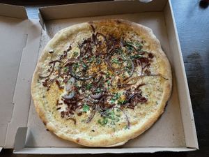 Carbonara pizza  at Vegan Pizza Bar in Rotterdam