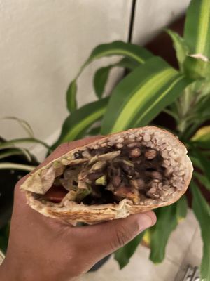 Burrito from Flora Cuisine  at The Vegan Market in Orlando