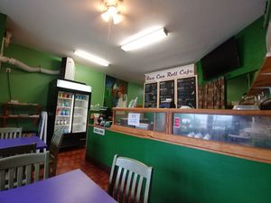 Inside at Raw Can Roll Cafe in Wayne
