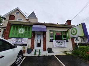 Outside at Raw Can Roll Cafe in Wayne