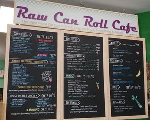 Menu at Raw Can Roll Cafe in Wayne