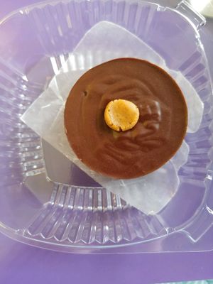 Vegan Ganache (like large pb chocolate reeses buttercup) at Raw Can Roll Cafe in Wayne