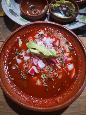 Pozole at El México de Frida in San Luis Potosi