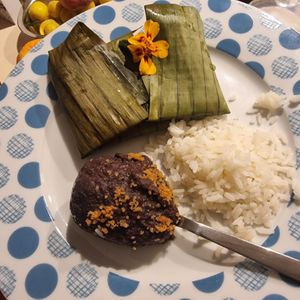 Tamale vegan at El México de Frida in San Luis Potosi