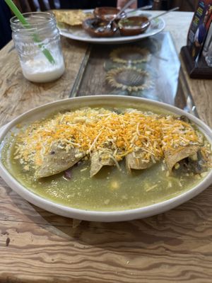 Enchiladas verdes de champiñones   at El México de Frida in San Luis Potosi