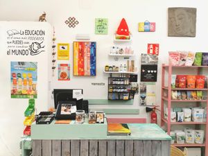 Mostrador at Som Vegans in Barcelona