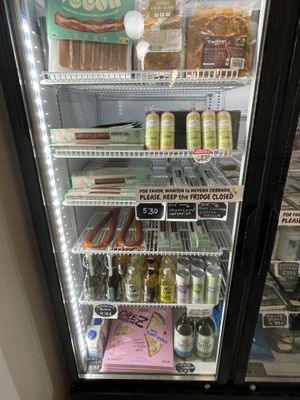 Fridge  at Som Vegans in Barcelona