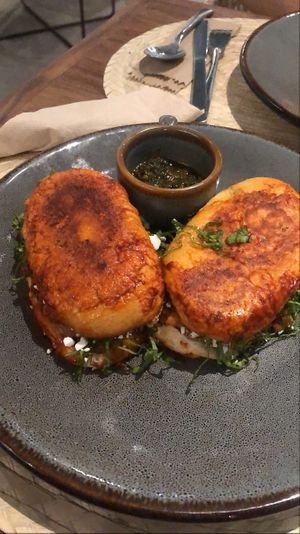 Pambazos at Ojo de Maíz in Mexico City