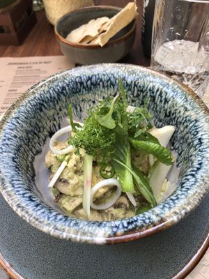Aguachile negro de hongo shiitake at Ojo de Maíz in Mexico City