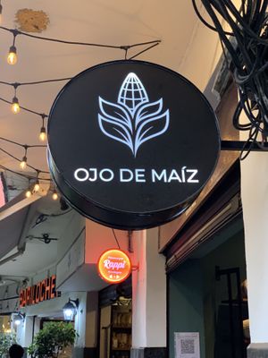 Sign at Ojo de Maíz in Mexico City