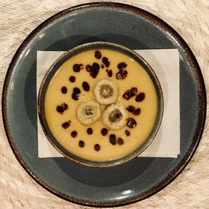 Sopa de habas secas y chochoyotes at Ojo de Maíz in Mexico City