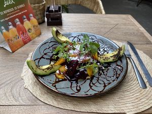 Betabel salad  at Ojo de Maíz in Mexico City